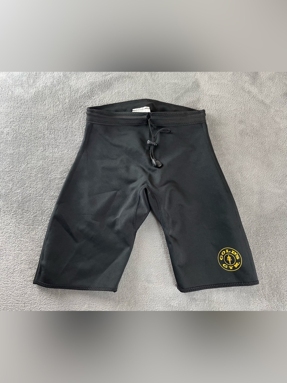 Golds Gym Neoprene Sauna Shorts Mens Small Black Weightlifting Compression Sweat